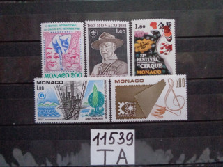 Фото марки Монако подборка одиночных марок 1975-85 **