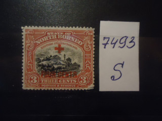 Фото марки Брит. Северное Борнео 1918г надпечатка *