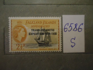 Фото марки Брит. Фолклендские острова 1958г надпечатка **