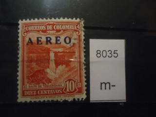 Фото марки Колумбия 1953г надпечатка
