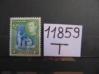 Фото марки Британский Св. Винсент 1938г **
