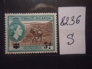 Фото марки Брит. Виргинские острова надпечатка **