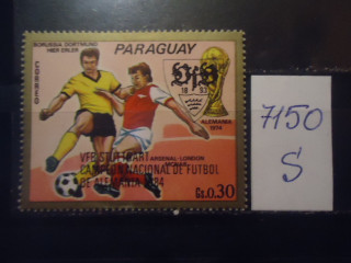 Фото марки Парагвай 1984г надпечатка **