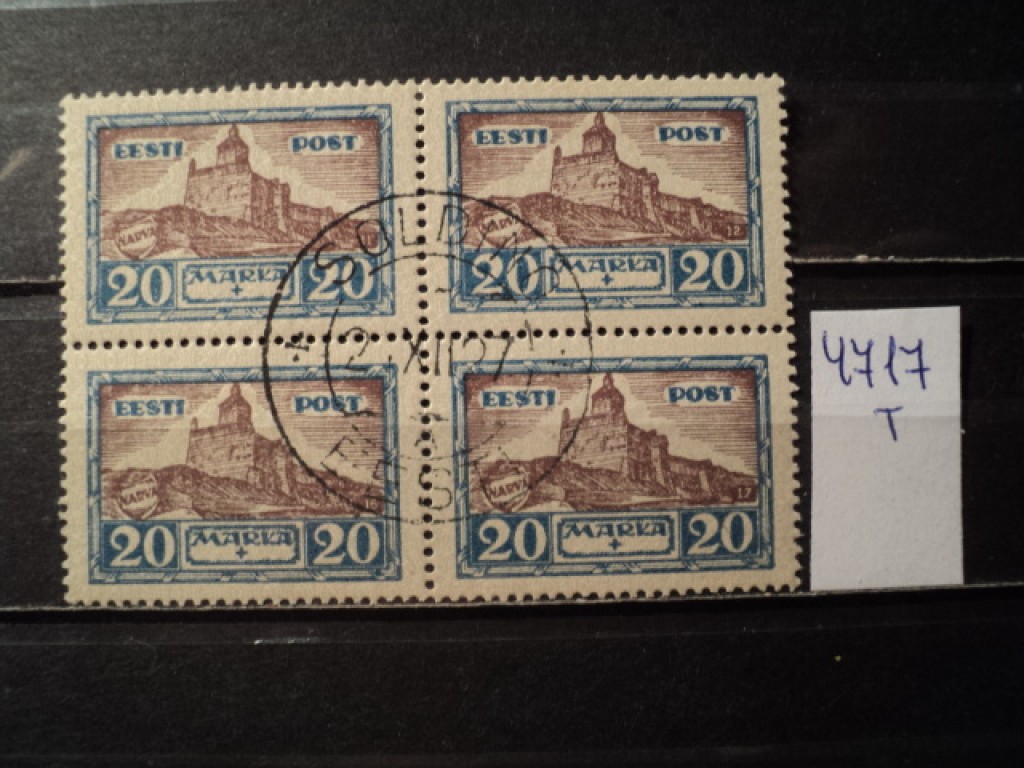 Фото марки Эстония квартблок 1927г
