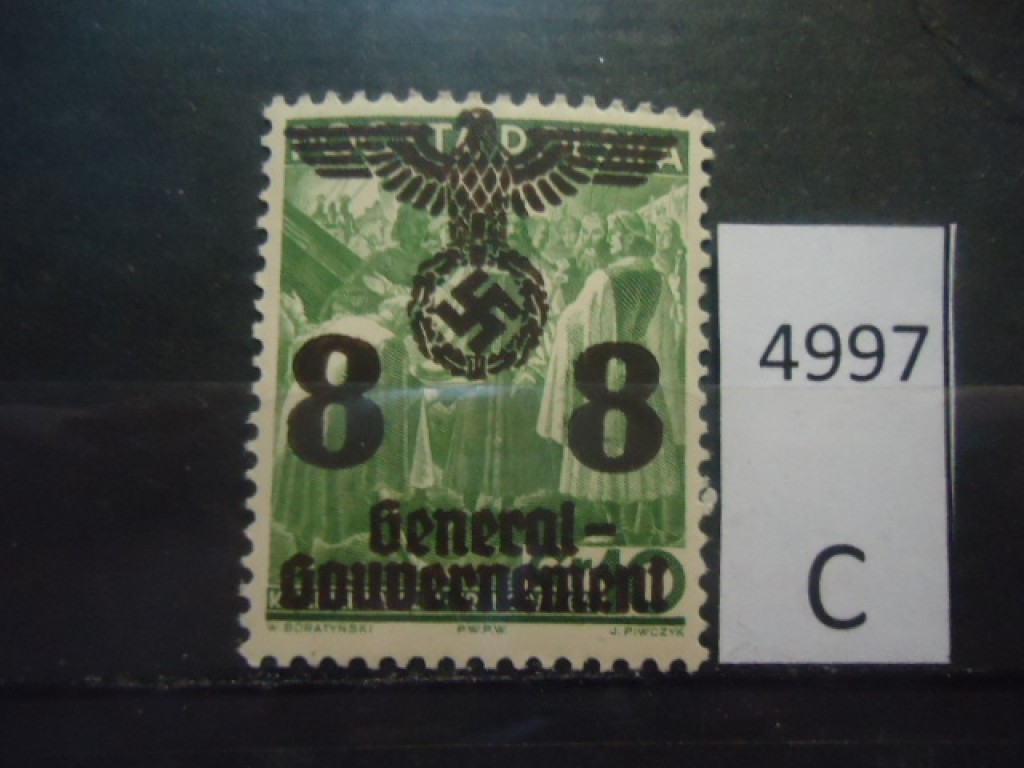 Фото марки Германская оккупация Польши 1938г **
