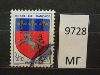 Фото марки Франция 1966г