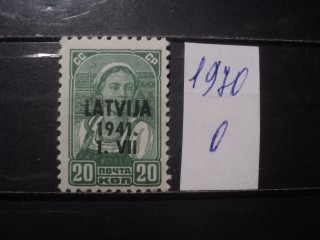 Фото марки Германская оккупация Латвии 1941г *