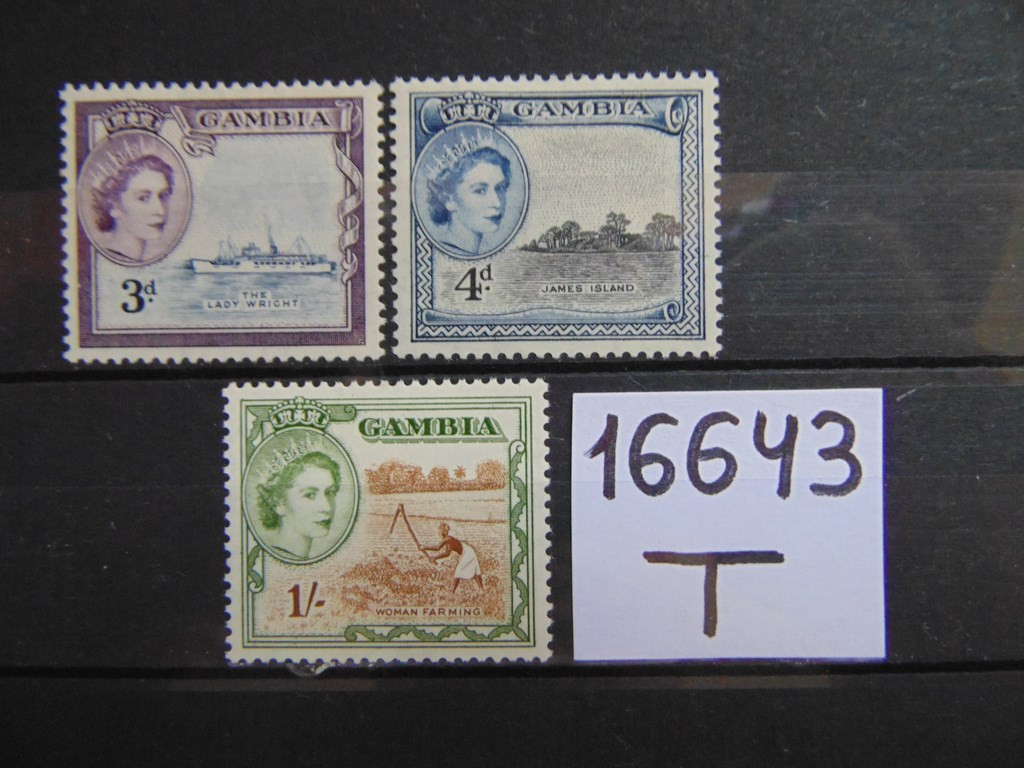 Фото марки Британская Гамбия 1953г *