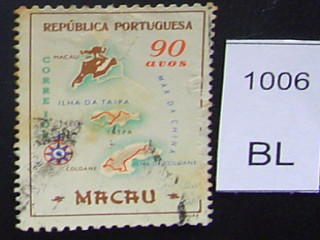 Фото марки карта Макао 1956г