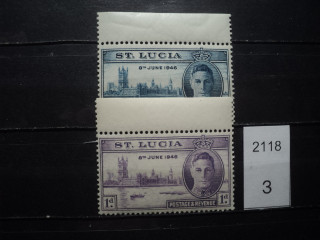 Фото марки Брит. Сент Люсия 1946г **