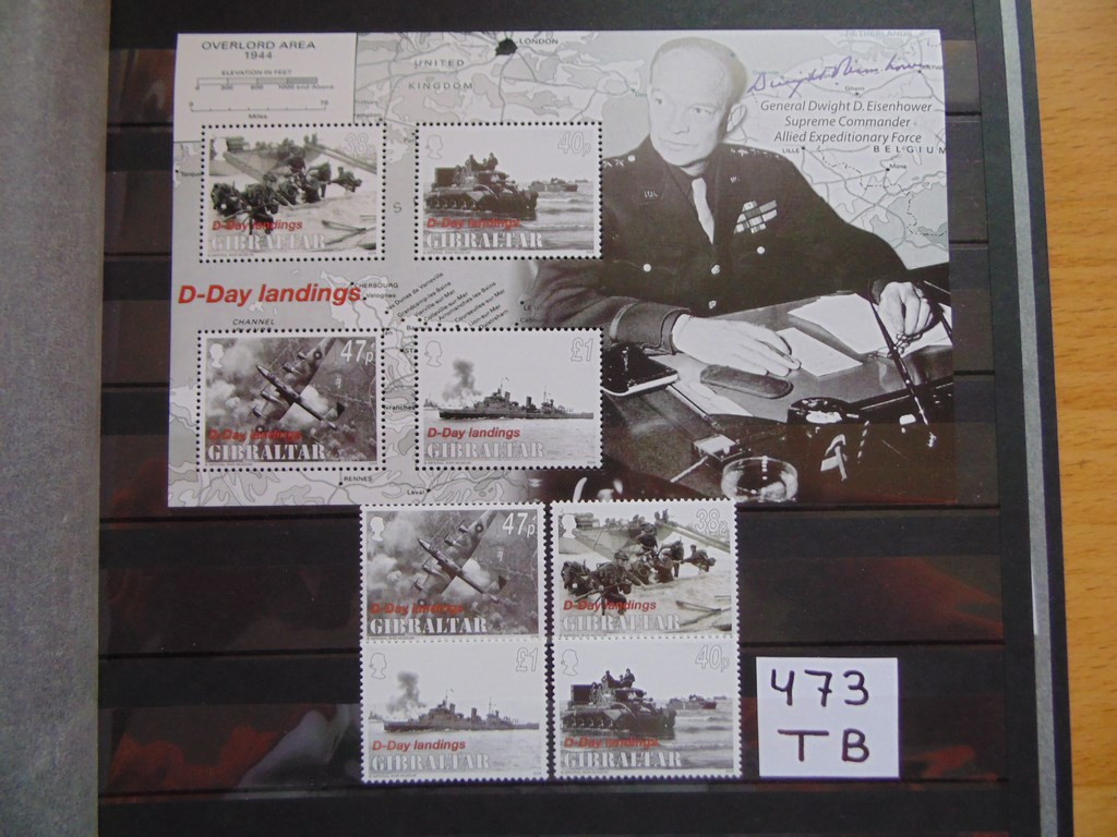 Фото марки Британский Гибралтар блок+серия 2004г **