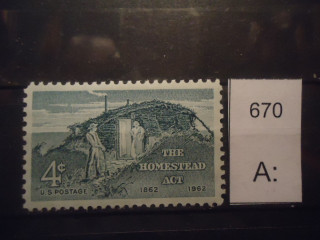 Фото марки США 1962г **