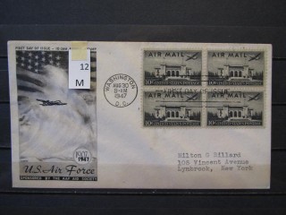 Фото марки США 1947г FDC (первый день гашения)