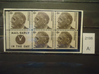 Фото марки США 1968г сцепка с купоном **