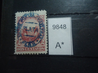 Фото марки Перу 1881г надпечатка