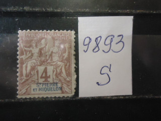 Фото марки Франц. Сент Пьерр и Микелон 1892г *