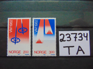 Фото марки Норвегия серия 1982г **