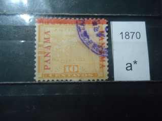 Фото марки Панама 1904г надпечатка