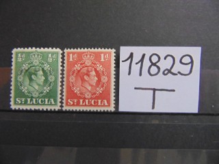 Фото марки Британская Св. Люсия 1938г **