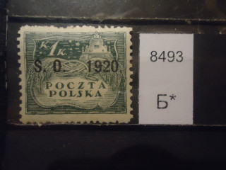 Фото марки Польша 1919г надпечатка *