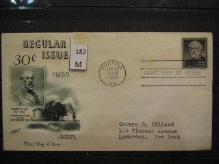 Фото марки США 1955г FDC (первый день гашения)