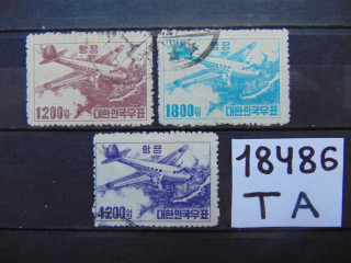 Фото марки Южная Корея серия авиапочта 1952г