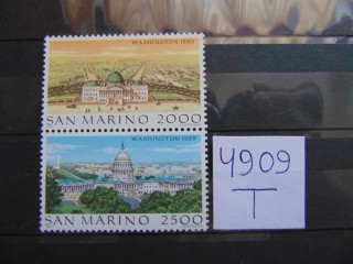 Фото марки Сан Марино сцепка 1989г **