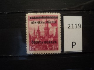 Фото марки Германская оккупация Чехословакии 1939г *