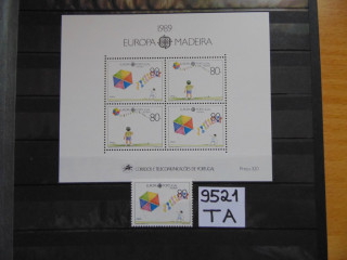 Фото марки Португальская Мадейра блок+марка 1989г **