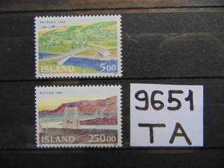 Фото марки Исландия серия 1992г **