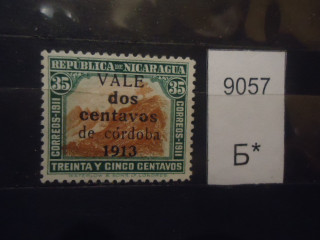Фото марки Никарагуа 1913-14гг надпечатка *