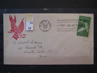 Фото марки США 1947г FDC (первый день гашения)