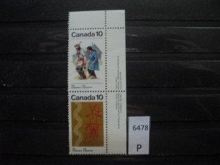 Фото марки Канада сцепка 1976г **