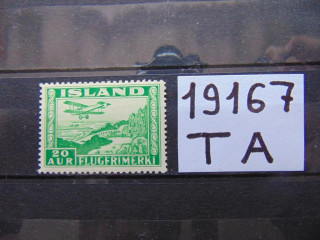 Фото марки Исландия авиапочта 1934г *