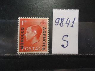 Фото марки Брит. Марокко 1936г надпечатка *