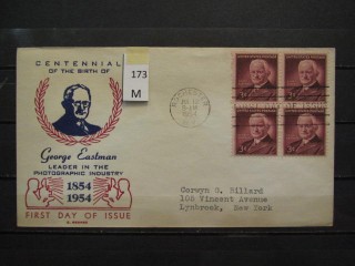 Фото марки США 1954г FDC (первый день гашения)
