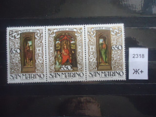 Фото марки Сан Марино сцепка 1986г 4 евро **