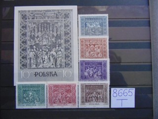 Фото марки Польша блок+серия 1960г **