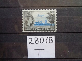 Фото марки Британские Соломоновы Острова 1956г **