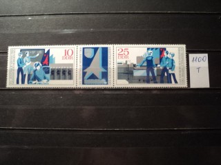 Фото марки Германия ГДР сцепка 1972г **