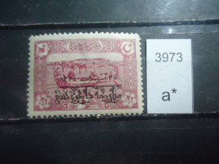 Фото марки Турция надпечатка 1919г *
