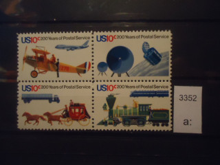 Фото марки США 1975г квартблок **