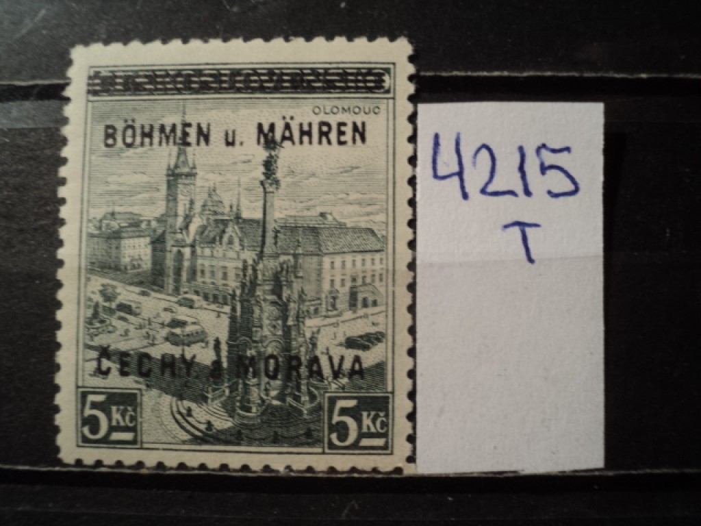 Фото марки Германская оккупация Чехословакии 1939г **