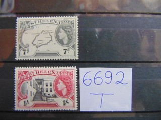 Фото марки Британская Св. Елена 1953г **
