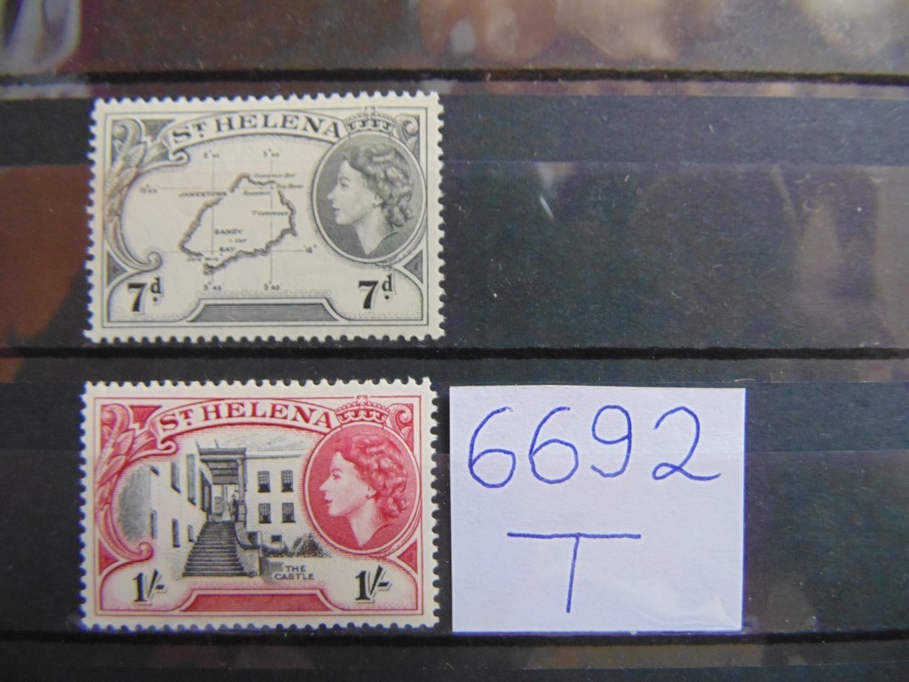 Фото марки Британская Св. Елена 1953г **