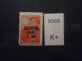 Фото марки Германская оккупация Латвии 1944г **